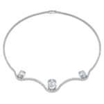 Octagon necklace Lab-grown diamonds 19.90 ct tw, Octagon shape, 18K white gold