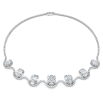 Octagon necklace Lab-grown diamonds 37.70 ct tw, Octagon shape, 18K white gold