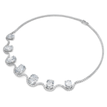 Octagon necklace Lab-grown diamonds 37.70 ct tw, Octagon shape, 18K white gold - Image 2