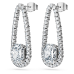 Octagon Tennis earrings Lab-grown diamonds 7.95 ct tw, Mixed shapes, 18K white gold - Image 3