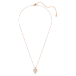 One pendant Heart cut, Pavé, Heart, Pink, 18K rose gold finish - Image 3
