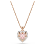 One set Heart cut, Pavé, Heart, Pink, 18K rose gold finish - Image 7