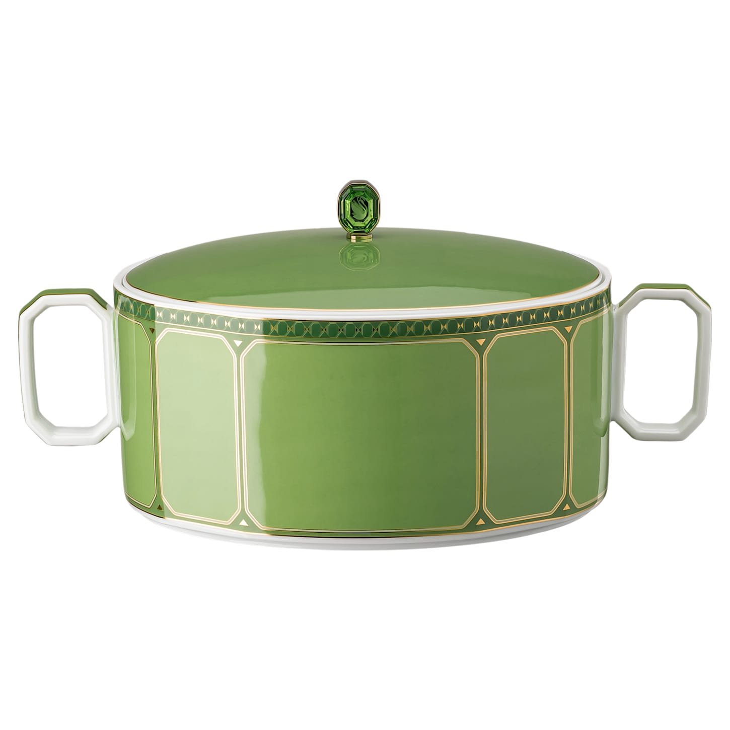 signum-bowl-porcelain-green-swarovski-5635498 Signum bowl Porcelain, Green - Image 1