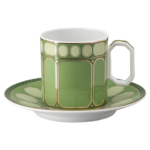 Signum coffee cup with saucer Porcelain, Green