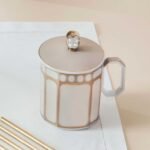Signum mug with lid Porcelain, Beige - Image 2