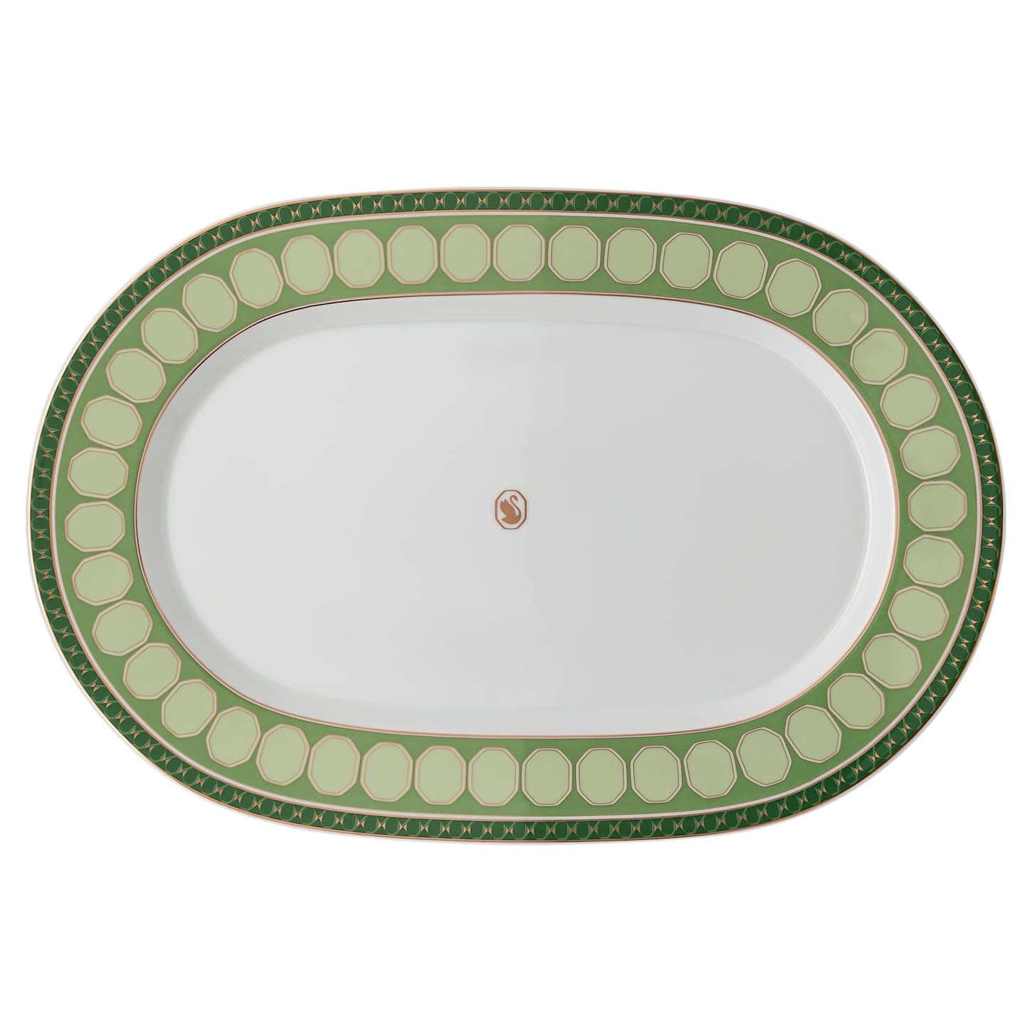 signum-platter-plate-porcelain-large-green-swarovski-5635504 Signum platter plate Porcelain, Large, Green - Image 1