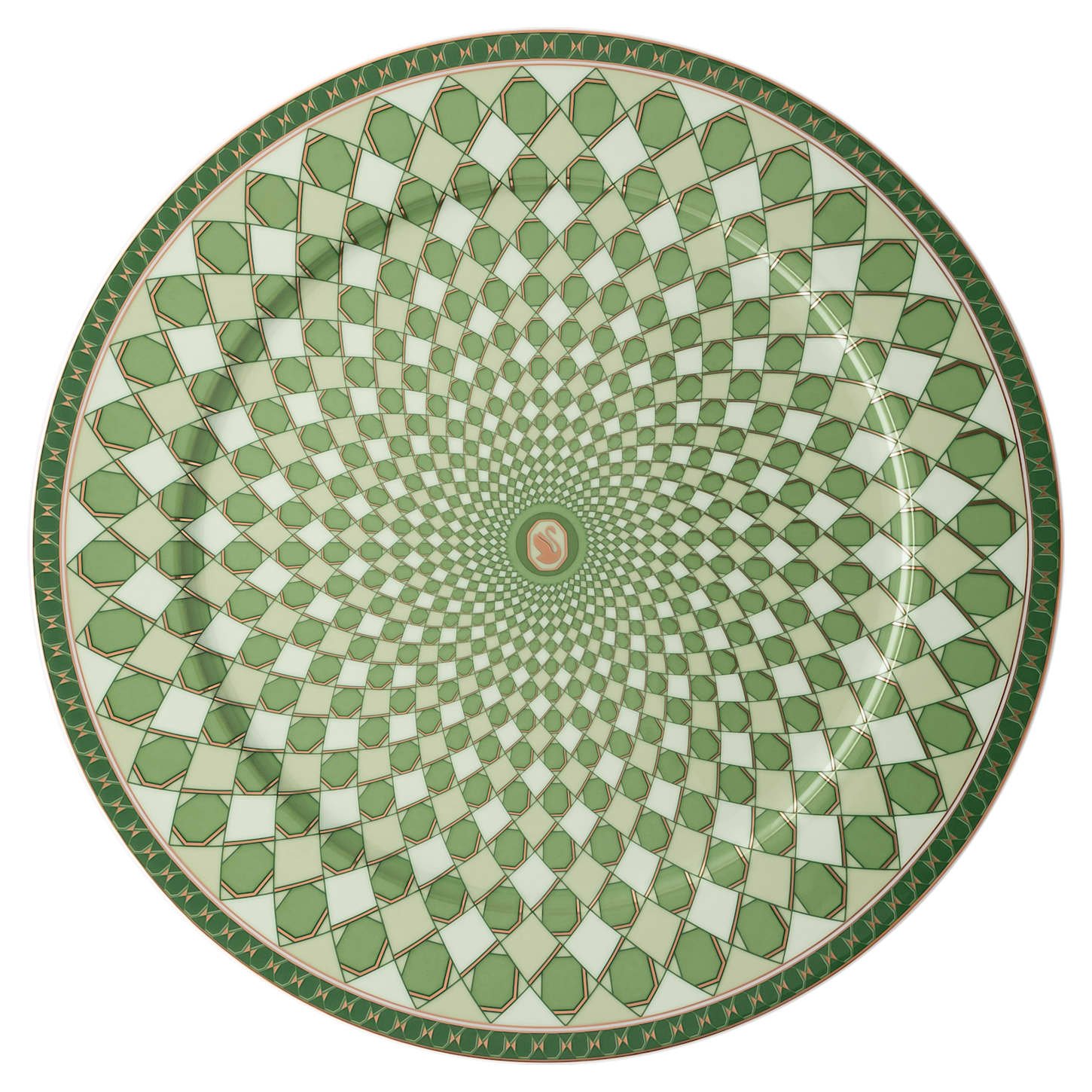 signum-service-plate-porcelain-green-swarovski-5635514 Signum service plate Porcelain, Green - Image 1