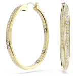 Sommerset hoop earrings White, 18K gold finish - Image 6