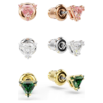 Stilla stud earrings Triangle cut, Multicoloured, Mixed metal finish - Image 4
