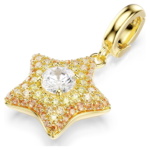 Sublima charm Round cut, Star, Yellow, 18K gold finish - Image 3