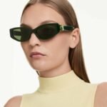 Sunglasses Cat-Eye shape, SK6045, Green - Image 2