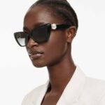 Sunglasses Cat-Eye shape, SK6047, Black - Image 2