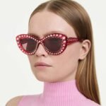 Sunglasses Cat-Eye shape, SK6060, Red - Image 2