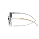 Sunglasses Cat-Eye shape, SK7025, Silver Tone - Image 3