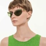 Sunglasses Cat-Eye shape, SK7039, Gold tone - Image 2