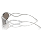 Sunglasses Mask shape, SK7024, Silver Tone - Image 4