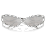 Sunglasses Mask shape, SK7024, Silver Tone - Image 5