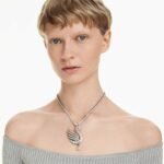 Swan pendant and brooch Swan, White, Ruthenium plated - Image 2