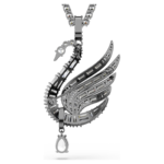 Swan pendant and brooch Swan, White, Ruthenium plated - Image 6