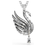 Swan pendant and brooch Swan, White, Ruthenium plated - Image 7