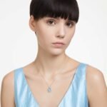 Swan pendant Swan, Medium, Blue, Rhodium plated - Image 2