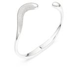 Swarovski Classica bangle Open, Round cut, White, Sterling silver - Image 4