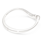 Swarovski Classica bangle Open, Round cut, White, Sterling silver - Image 5