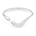 Swarovski Classica bangle Open, Round cut, White, Sterling silver - Image 8
