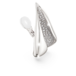 Swarovski Classica clip earrings Statement, Round cut, White, Sterling silver - Image 4