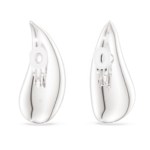 Swarovski Classica clip earrings Statement, Round cut, White, Sterling silver - Image 5