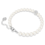 Swarovski Remix Collection strand Crystal pearl, White, Rhodium plated - Image 5
