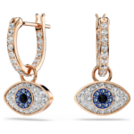 Symbolica drop earrings Eye, Multicoloured, 18K rose gold finish - Image 6