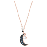 Symbolica pendant Moon and star, Multicoloured, 18K rose gold finish - Image 4