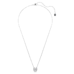 Symbolica pendant Round cut, Pavé, Horseshoe, Blue, Rhodium plated - Image 3