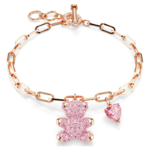 Teddy bracelet Bear, Pink, 18K rose gold finish