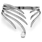 The Vienna Collection choker Feather, White, Ruthenium plated - Image 8