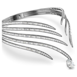 The Vienna Collection choker Feather, White, Ruthenium plated - Image 3