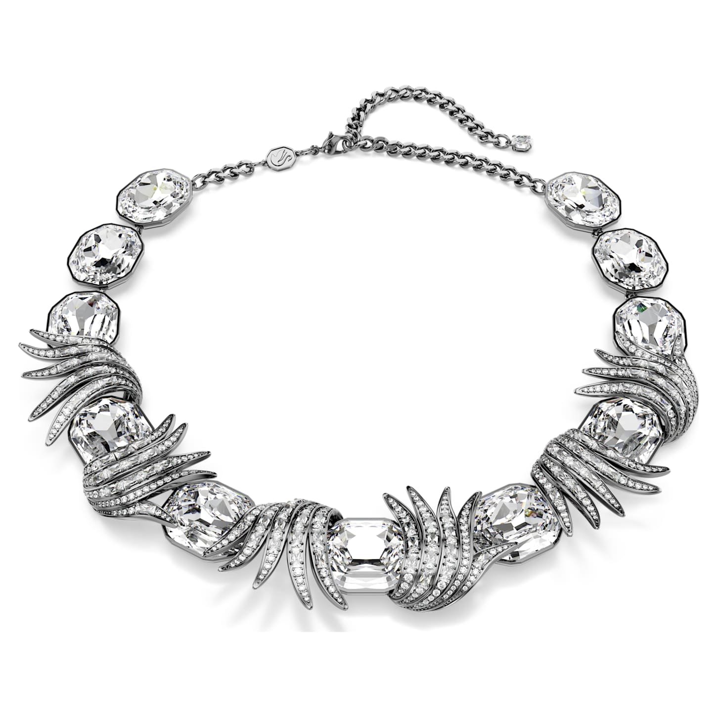 the-vienna-collection-necklace-feather-white-ruthenium-plated-swarovski-5709259 The Vienna Collection necklace Feather, White, Ruthenium plated - Image 1