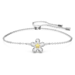 Tough bracelet Flower, White, Mixed metal finish