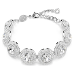 Una Angelic bracelet White, Rhodium plated