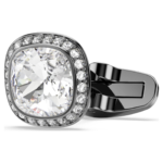 Una Angelic cufflinks Cushion cut, White, Ruthenium plated - Image 4