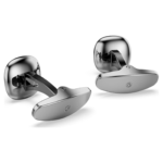 Una Angelic cufflinks Cushion cut, White, Ruthenium plated - Image 5