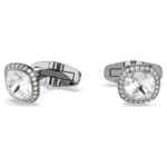 Una Angelic cufflinks Cushion cut, White, Ruthenium plated - Image 6