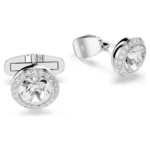 Una Angelic cufflinks Round cut, White, Rhodium plated - Image 3