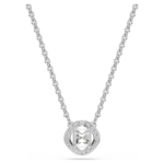 Una Angelic set Round cut, White, Rhodium plated - Image 5