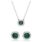 Una Angelic set Set (2), Round cut, Green, Rhodium plated - Image 8