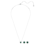 Una Angelic set Set (2), Round cut, Green, Rhodium plated - Image 3