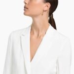 Una drop earrings Round cut, Pavé, White, 18K rose gold finish - Image 2