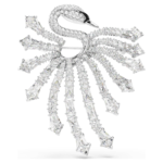 Vienna brooch Mixed cuts, Swan, White, Rhodium plated - Image 7