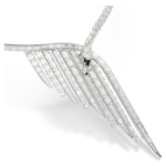 Vienna necklace Mixed cuts, Swan, White, Rhodium plated - Image 3